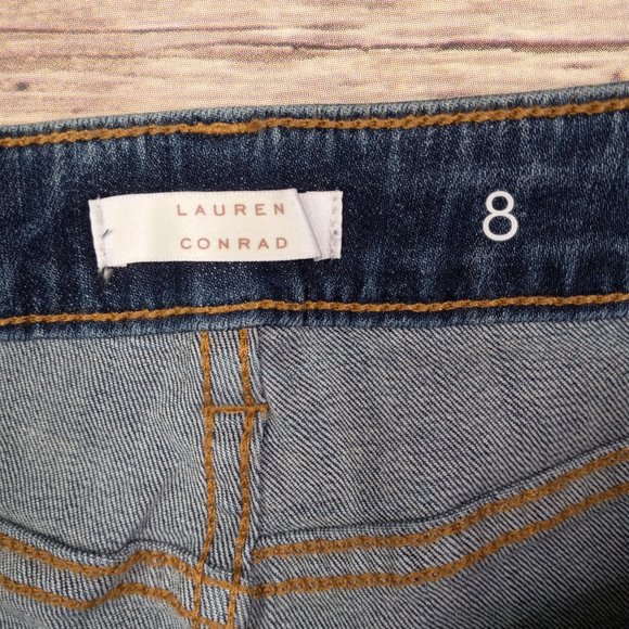 Lauren Conrad Size 9 Patchwork Cut Offs Destroyed Denim Jean Shorts - Picture 5 of 8